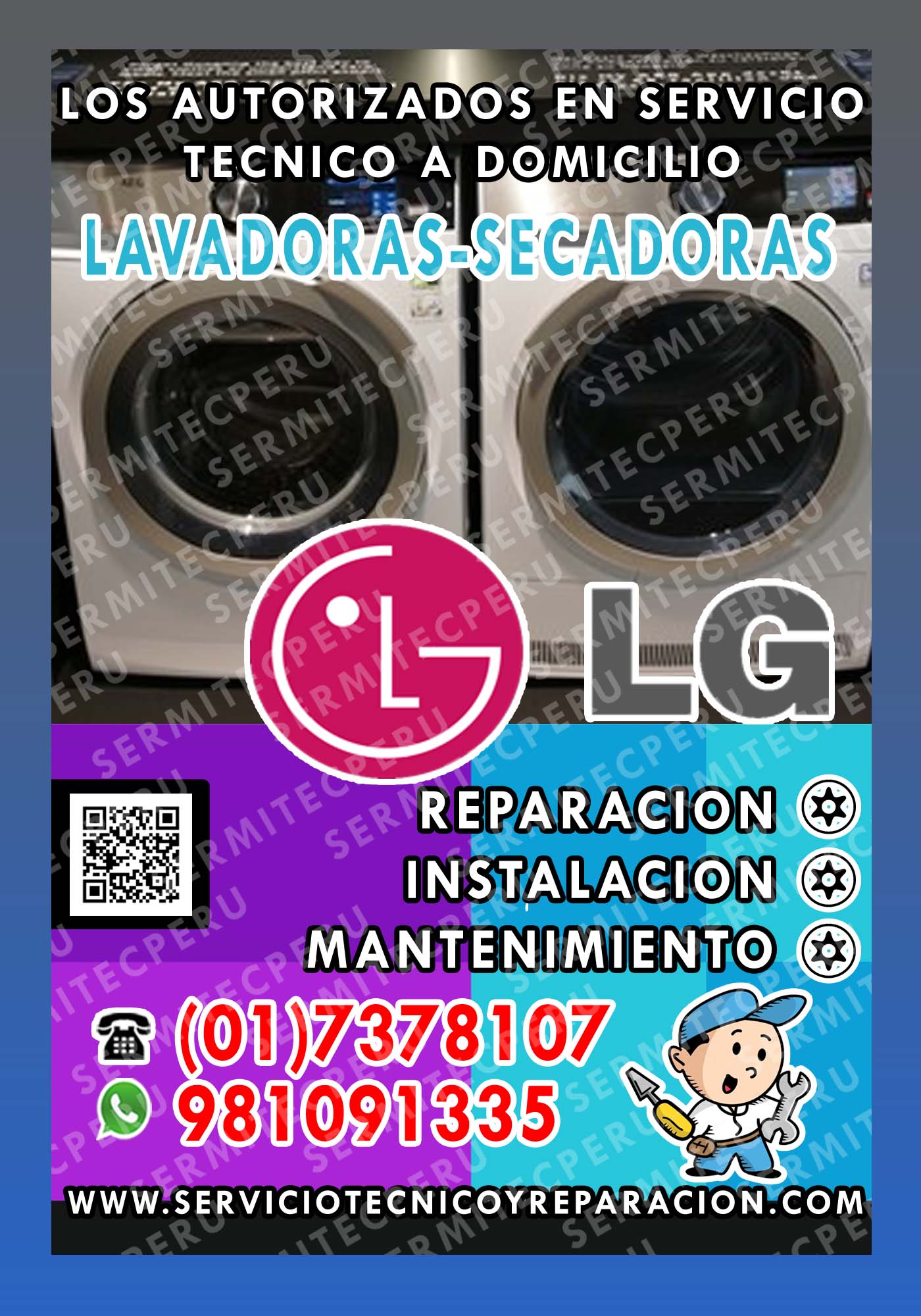 Mantenimiento de secadoras LG 7378107 a domicilio En breña